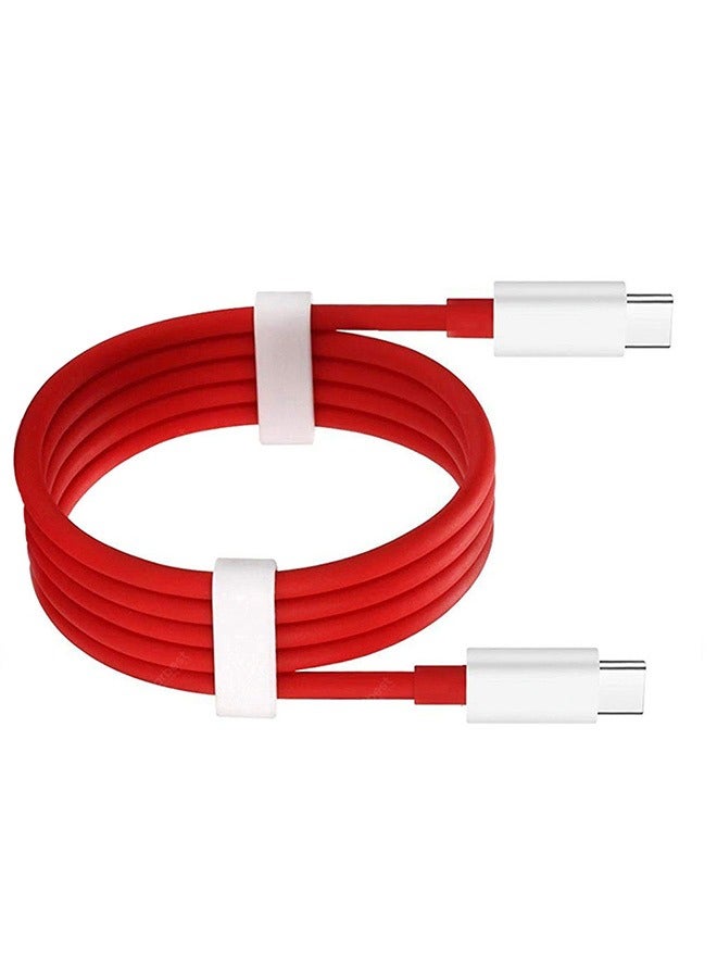 OnePlus Fast Charging Type-C to Type-C Cable – 1 Meter Red - Image 4