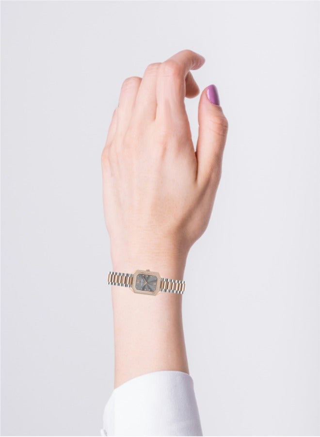 Black Moon Elegant Blackmoon Women's Watch Stylish Grey Dial Stainless Steel Band Water Resistant Perfect for Casual and Formal Wear - Image 3