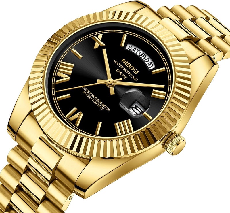 NIBOSI Men Watches Analog Quartz Stainless Steel Watches for men Waterproof Business Classic Desiger Wrist Watch Day&Date - Image 3