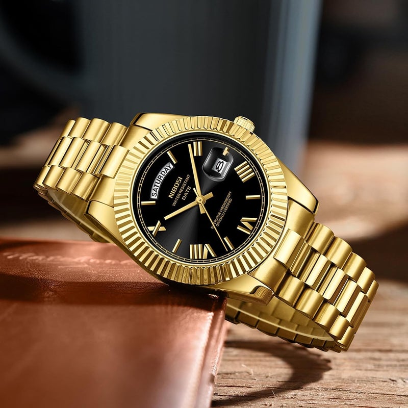 NIBOSI Men Watches Analog Quartz Stainless Steel Watches for men Waterproof Business Classic Desiger Wrist Watch Day&Date - Image 5