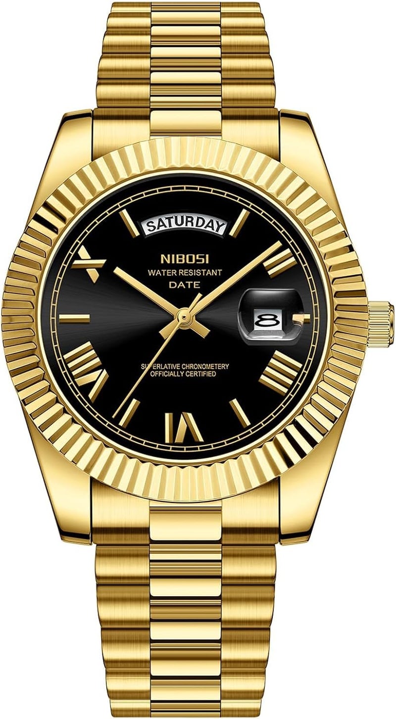 NIBOSI Men Watches Analog Quartz Stainless Steel Watches for men Waterproof Business Classic Desiger Wrist Watch Day&Date - Image 2