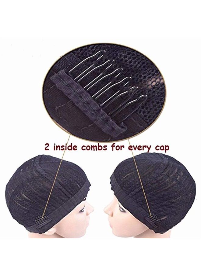 FEEL ME Braided Cap 1Pc Crochet Wig Cap in Cornrow Sew Hair for Making Synthetic Wig or Weave Easier Sew In Crochet Braided Wig Caps Medium Size Black Crochet Cornrow Cap for Crochet Braids - Image 5