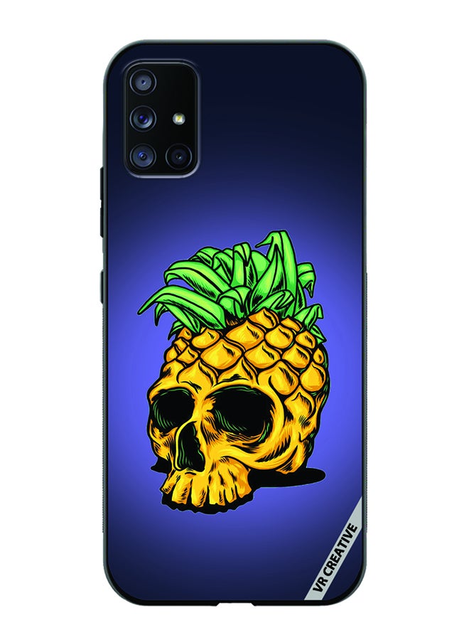 VR CREATIVE Protective Case Cover For Samsung Galaxy A51 5G Pineapple Skull Design Multicolour - Image 1