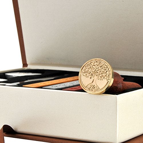 Yoption Tree of Life Wax Seal Stamp Set, Yoption Classic Vintage Seal Wax Stamp Set, Retro Seal Stamps Maker Gift Box Set (Tree of Life) - Image 2