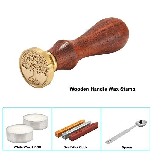 Yoption Tree of Life Wax Seal Stamp Set, Yoption Classic Vintage Seal Wax Stamp Set, Retro Seal Stamps Maker Gift Box Set (Tree of Life) - Image 3