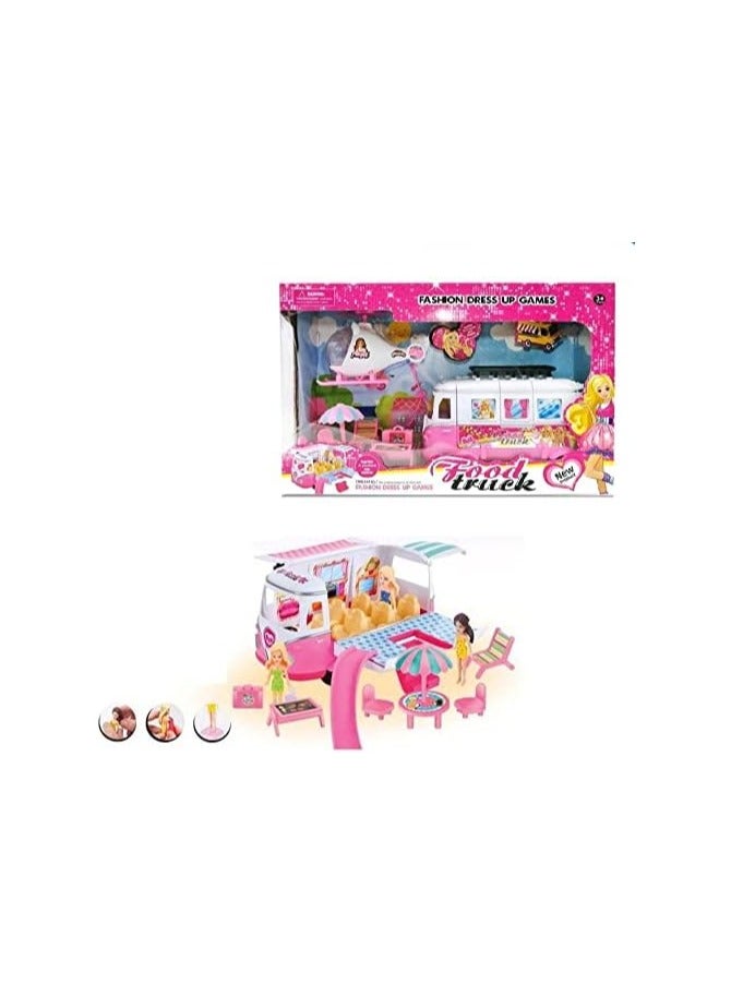 Fashion Dress Up Game Food Truck Toy - Food Truck and Airplane  - Image 2