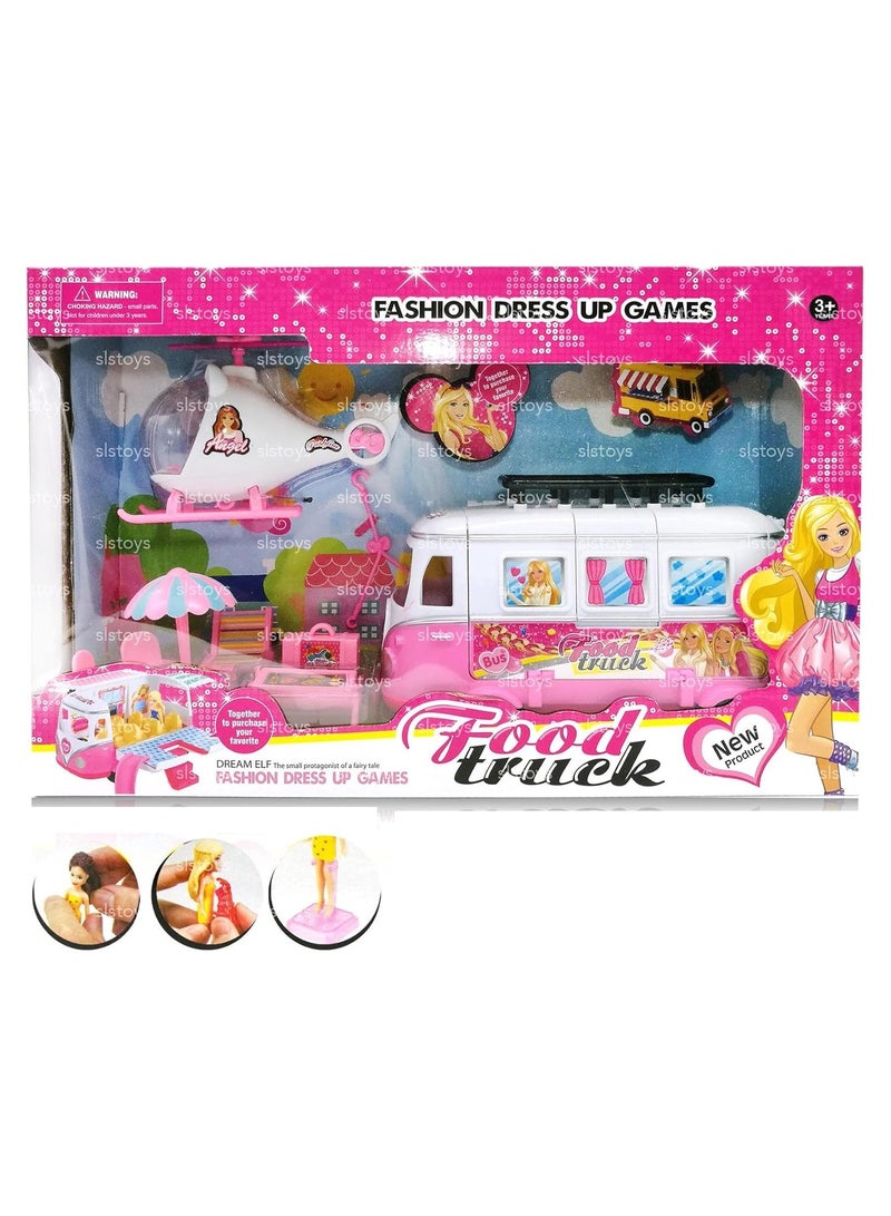 Fashion Dress Up Game Food Truck Toy - Food Truck and Airplane  - Image 3