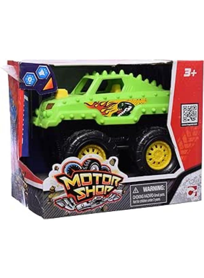 GTG TOYS G166 Plastic Snake Print Big Truck - Green and Yellow by Motor Shop