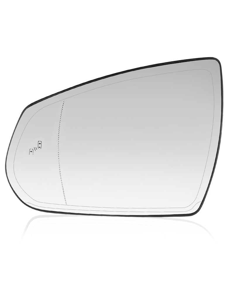 PNYZIK Driver Side Left Mirror Glass Fit for Cadillac SRX 2010-2016, Heated with Blind Spot Replace 20795177 - Image 1