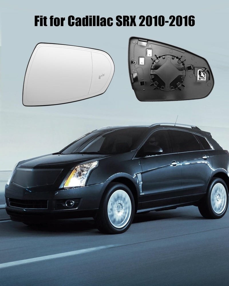 PNYZIK Driver Side Left Mirror Glass Fit for Cadillac SRX 2010-2016, Heated with Blind Spot Replace 20795177 - Image 5