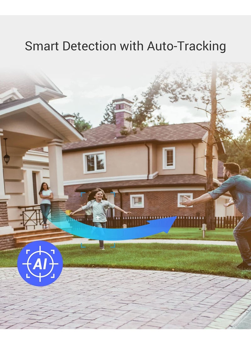 EZVIZ - كاميرا أمان CB8، كاميرا واي فاي 2K CCTV مع بطارية، كاميرا IP خارجية خالية من الأسلاك مع صوت ثنائي الاتجاه، مقاومة للماء، PIR، كشف الحركة البشرية الذكية، عرض 360 درجة، تعمل مع اللوحة الشمسية وأليكسا - Image 1