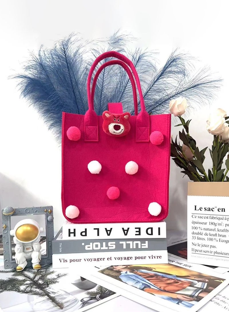 BEIRUI Gift Bags, Children's Bags, Felt Tote Bags, Fashion Shopping Bags, Fashion Storage Bags, Suitable for Gift Giving, Shopping, Clothes Matching, Catering Bags, Children's Outing - Image 1