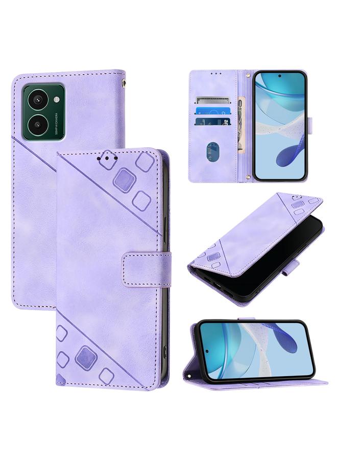 erorex Case For HMD Pulse Pro Skin-feel Embossed Leather Phone Case - Image 1