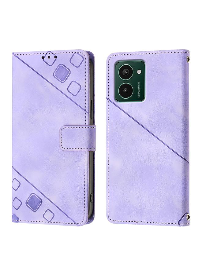 erorex Case For HMD Pulse Pro Skin-feel Embossed Leather Phone Case - Image 3