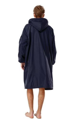 Adoretex Unisex Waterproof Swim Parka, Quick-dry Warm Coat Water Sports Jacket for Adults & Kids-PK005-Navy/Black-YM - Image 3