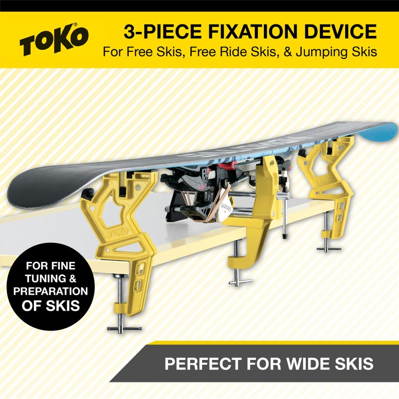 Toko Freeride Ski Vise Grip For Tuning And Waxing - Secure No Slip Grip And Holding Position For Freestyle And Jumping Ski Edge Preparation - 3 Piece Set - Image 2