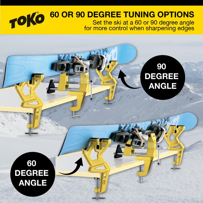 Toko Freeride Ski Vise Grip For Tuning And Waxing - Secure No Slip Grip And Holding Position For Freestyle And Jumping Ski Edge Preparation - 3 Piece Set - Image 4