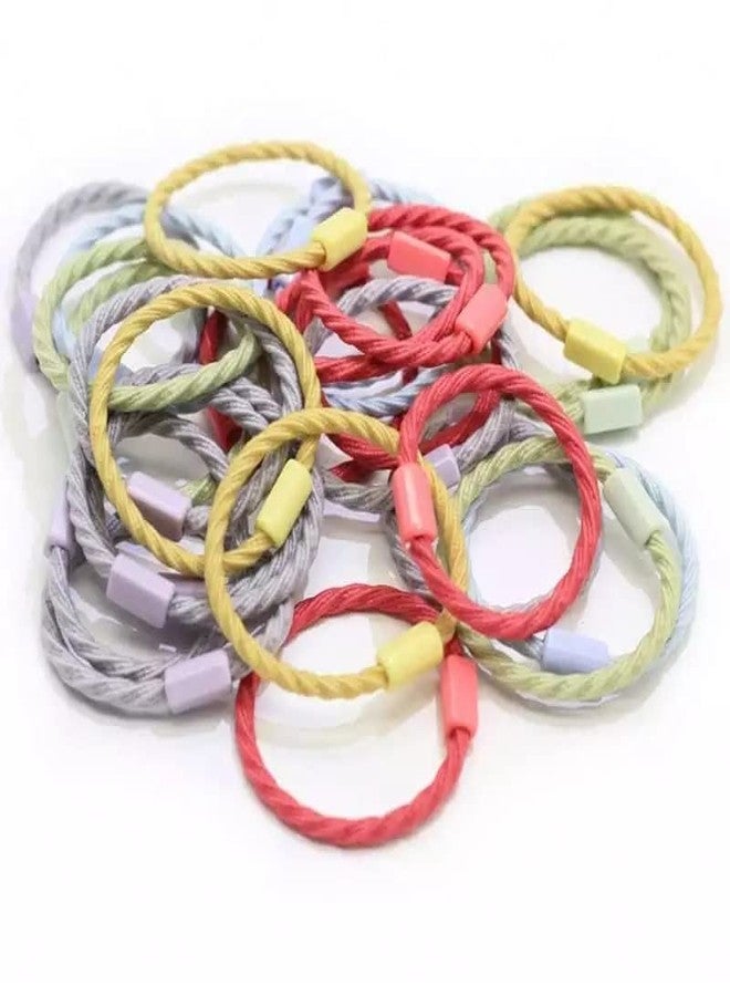 Mluffy Charming Delight Hair Band Scrunchy Hair Ties Stretchable Tiny Cute Stylish Hair Bands for Women's (Multicolor) (Pack Of 12) - Image 2