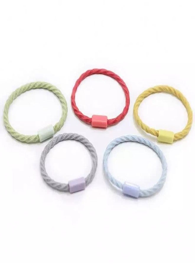 Mluffy Charming Delight Hair Band Scrunchy Hair Ties Stretchable Tiny Cute Stylish Hair Bands for Women's (Multicolor) (Pack Of 12) - Image 5