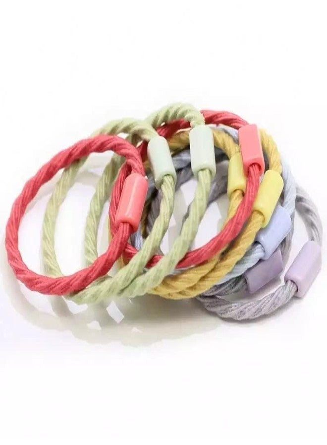 Mluffy Charming Delight Hair Band Scrunchy Hair Ties Stretchable Tiny Cute Stylish Hair Bands for Women's (Multicolor) (Pack Of 12) - Image 3