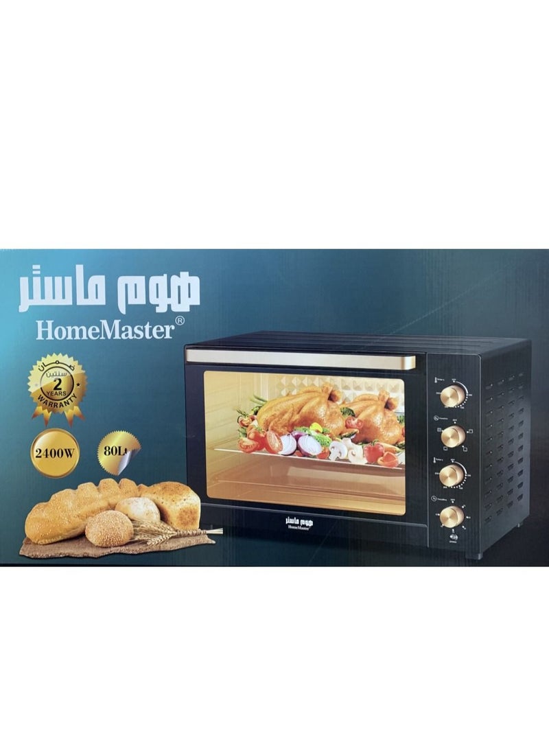 فرن كهربائي 80 لتر 2800  واط هوم ماستر HM-2080