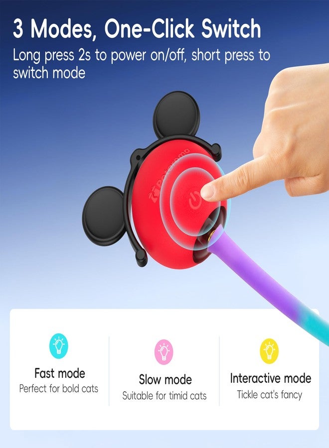 Potaroma Interactive Moving Ball Cat Toys with Fluffy Tail, Chargeable Kitten Toy for Indoor Kitten Exercise, Smart Interactive Cat Rolling Ball, 2 Inches - Image 5