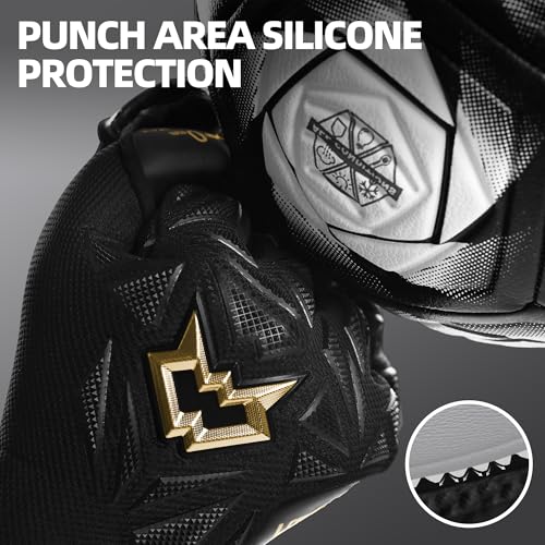 WVVOU Professional Goalkeeper Gloves for Adults and Youth Soccer Goalie Gloves Breathable Soccer Gloves High Performance Guantes De Portero with 4+3mm Sticky Super Grip Latex Palm (Black, 9) - Image 4