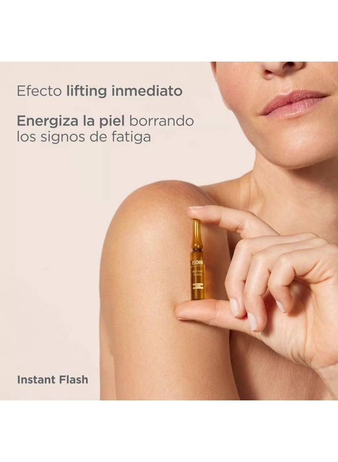 ISDIN سيروم إيسدينسيوتيكس فلاش فوري لشد الوجه ورفع البشرة مع مضادات الأكسدة وحمض الهيالورونيك - 5 أمبولات، 0.06FL OZ × 5 - Image 4