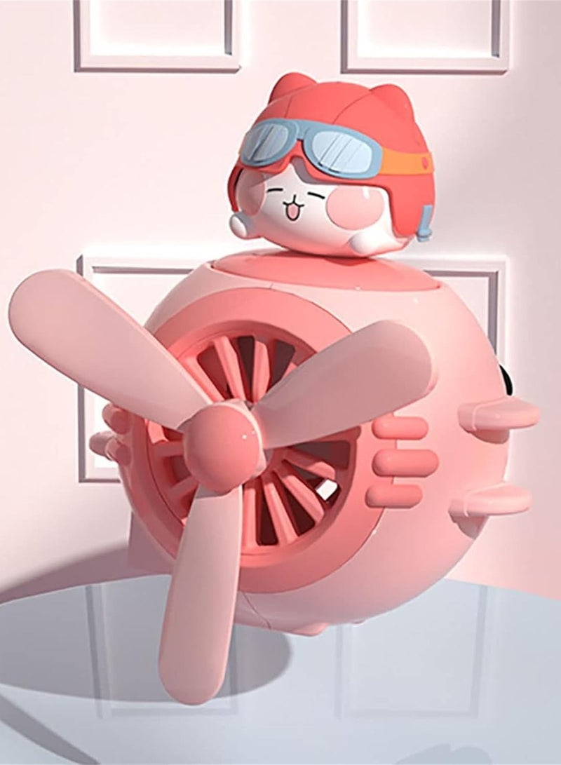 معطرات الجو لطيف الطيار القط سيارة الناشر الدورية المروحة الكرتون السيارات مخرج الهواء مروحة الإبداعية سيارة العطور الديكور معطرات هواء السيارات للسيارات - Image 2