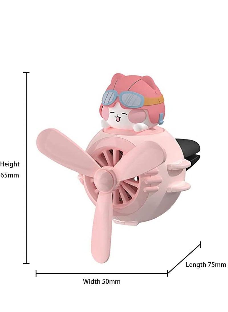 معطرات الجو لطيف الطيار القط سيارة الناشر الدورية المروحة الكرتون السيارات مخرج الهواء مروحة الإبداعية سيارة العطور الديكور معطرات هواء السيارات للسيارات - Image 5