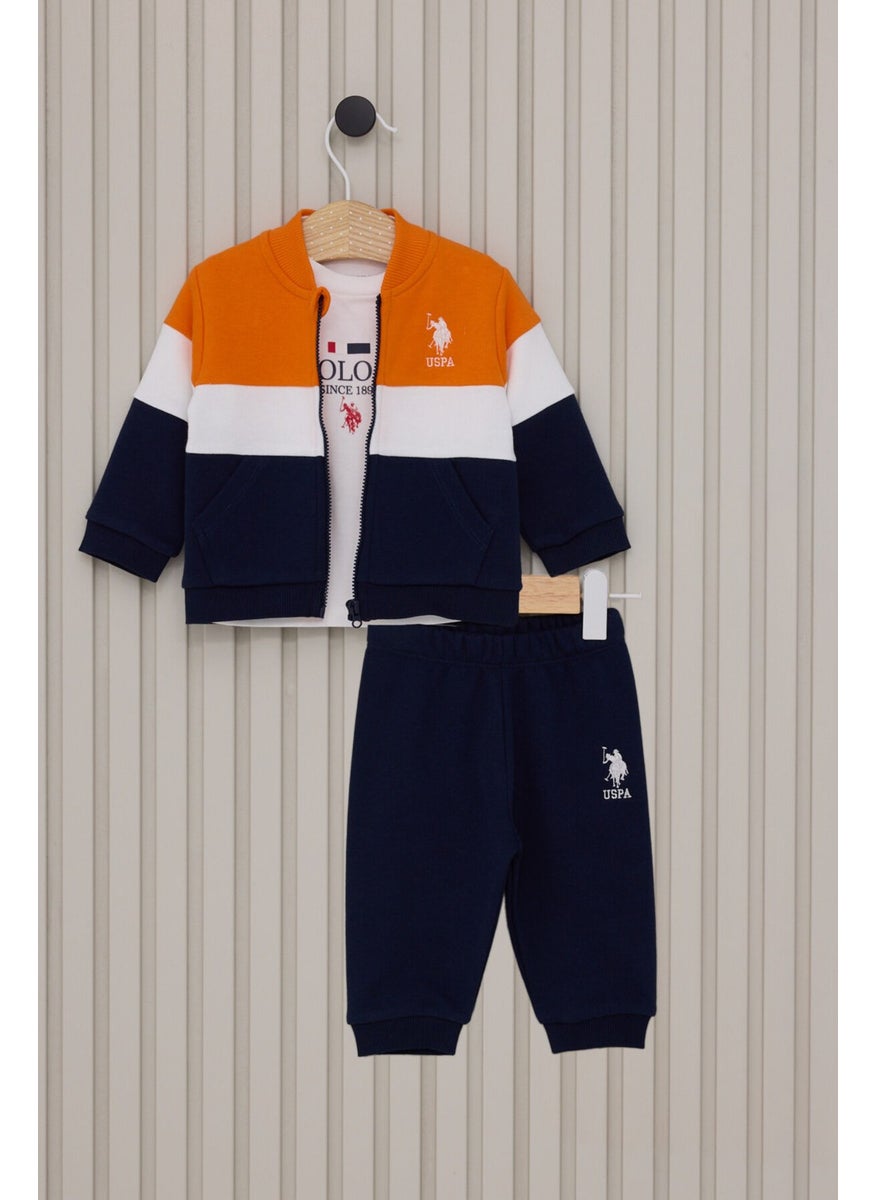 U.S. Polo Assn. - Us Polo Baby Boy 3-Piece Set USB2053 Orange - Image 1