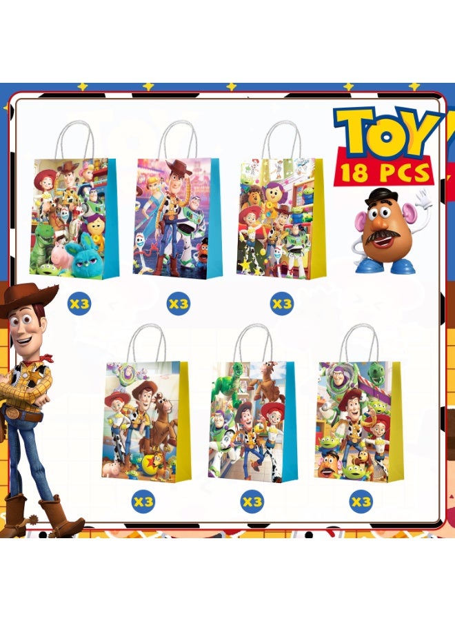 FRUITFUL PARTY 18pcs Toy Story Party Favor Bags Set – Toy Story Gift Bags, Candy Bags Kids Birthday Party Supplies, Goodie Bags for Toy Story Party Decorations Supplies - Image 3