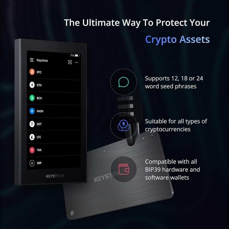 KeyStone Crypto Seed Storage, Crypto Steel Capsule Metal Wallet, Cold Storage Backup, 24 Words Bitcoin Key Phrase Storage, Steel Plate, Compatible with Ledger, Trezor, KeepKey ( Tablet) - Image 4