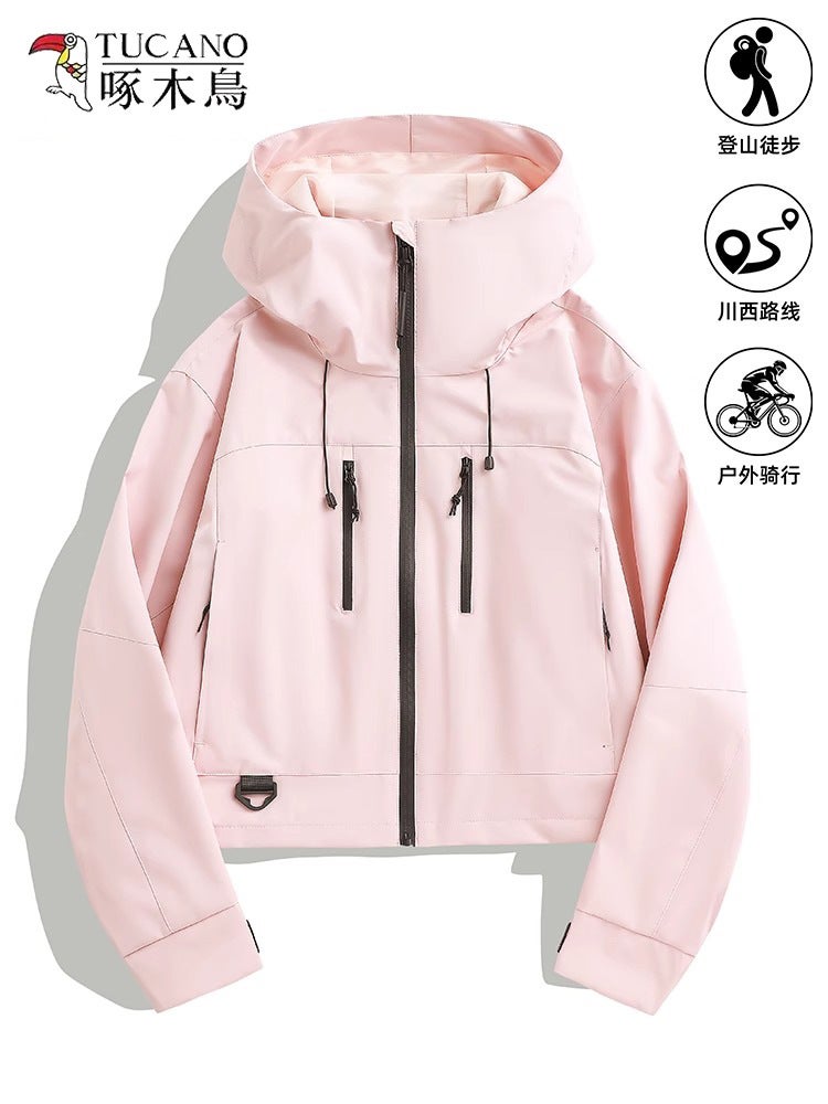 Woodpecker Short Coat Women'S Charge Clothes 2025 Early Spring Korean Style Trendy Brand Waterproof Windproof Small Jacket Coat - Image 2