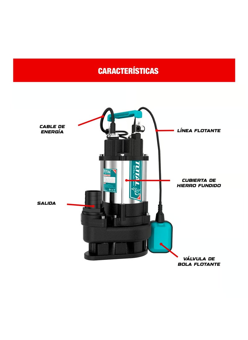 Total TWP77501 750W Submersible Pump: Power Meets Efficiency for Ultimate Water Flow. - pzsku/Z81D8E29B43FBE220A98EZ/45/_/1738151416/bd500a9e-3aa4-4d21-8b2c-66610ed46a62