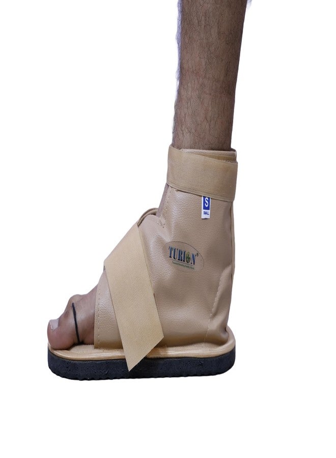 TURION Cast Shoe - Comfortable & Durable Foot Support - Adjustable Fit, Anti-Skid Sole, Lightweight Protection for Plaster Cast & Injured Foot - Universal Fit for Left & Right Foot | Small- Size | Black-Color - Image 5
