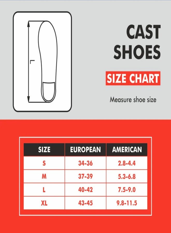 TURION Cast Shoe - Comfortable & Durable Foot Support - Adjustable Fit, Anti-Skid Sole, Lightweight Protection for Plaster Cast & Injured Foot - Universal Fit for Left & Right Foot | Small- Size | Black-Color - Image 4