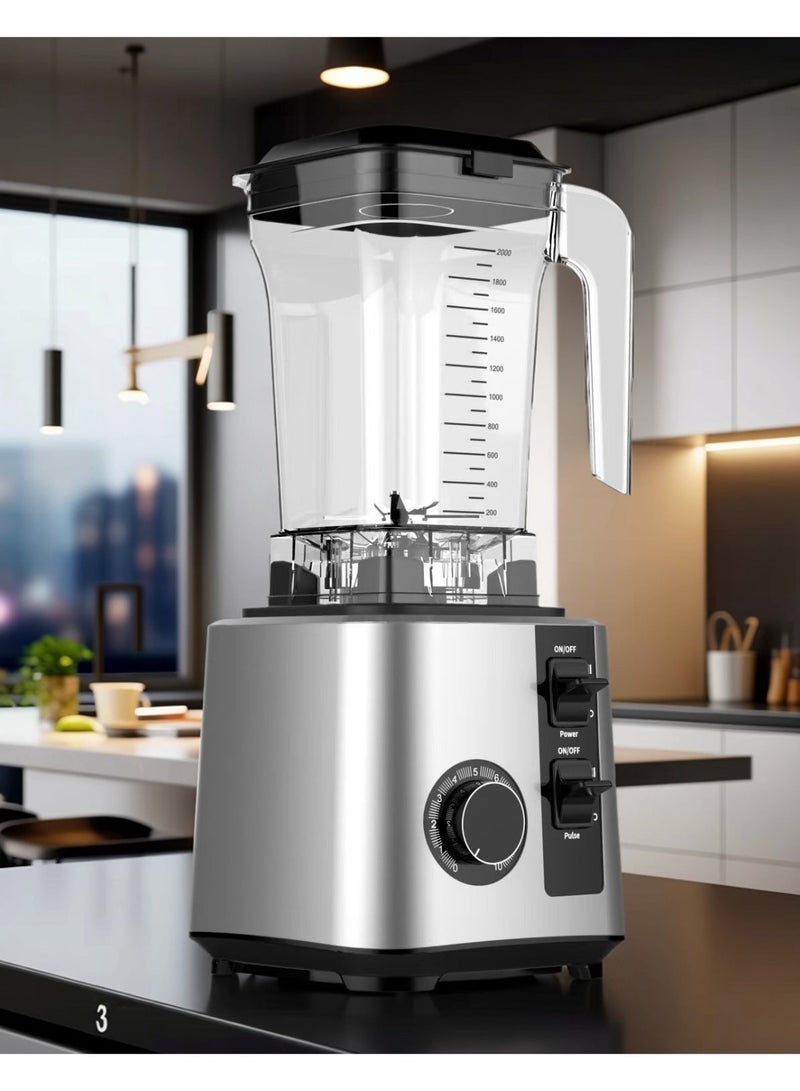 Blender,Smoothie Blender,Kitchen Countertop Blender,Crushed Ice,Frozen Fruits,Timed Setting,Adjustable Speed - Image 2