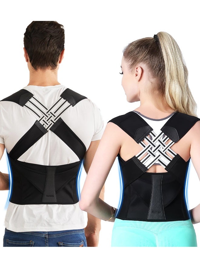 Posture Corrector for Women and Men,Adjustable Shoulder Straightener,Back Support Brace,Upper Spine scoliosis, hunchback - Image 1