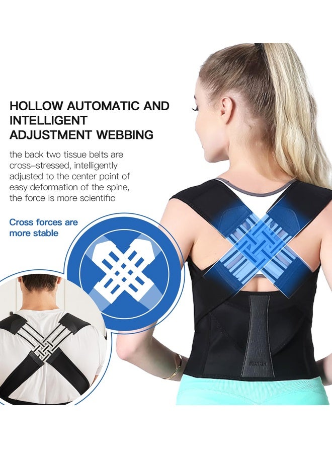 Posture Corrector for Women and Men,Adjustable Shoulder Straightener,Back Support Brace,Upper Spine scoliosis, hunchback - Image 4