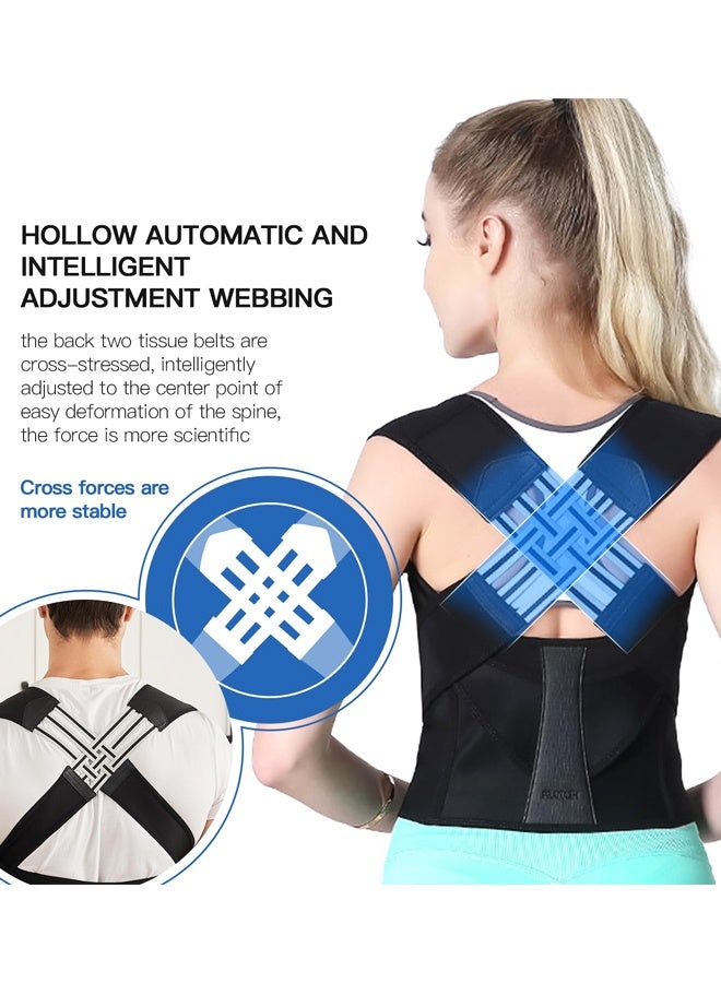 Posture Corrector for Women and Men,Adjustable Shoulder Straightener,Back Support Brace,Upper Spine scoliosis, hunchback - Image 3