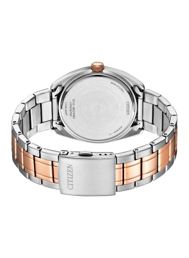 CITIZEN Men's Stainless Steel With Two-Tone Pink Gold Plating Quartz Men Watch BI5104-57Z - 41 mm