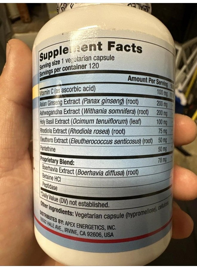 Apex Energetics Adapto-Crine XL (K-124) - 120 Capsules - Image 3