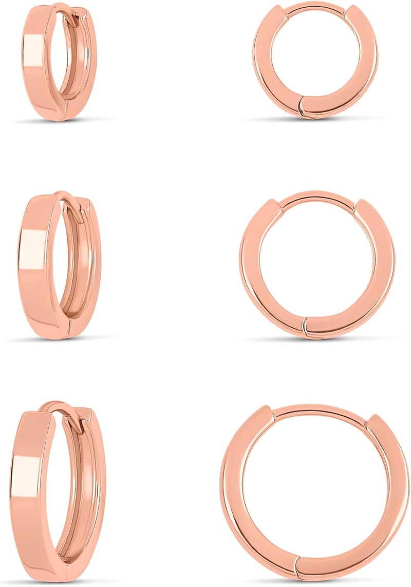 MILLA 14k Gold Huggie Earrings or Sterling Silver Huggie Earrings for Women Multipack & Individuals - Ear Huggers Earrings for Women Trendy Y2K Earrings, Preppy Earrings - Lightweight & Hypoallergenic - Image 1