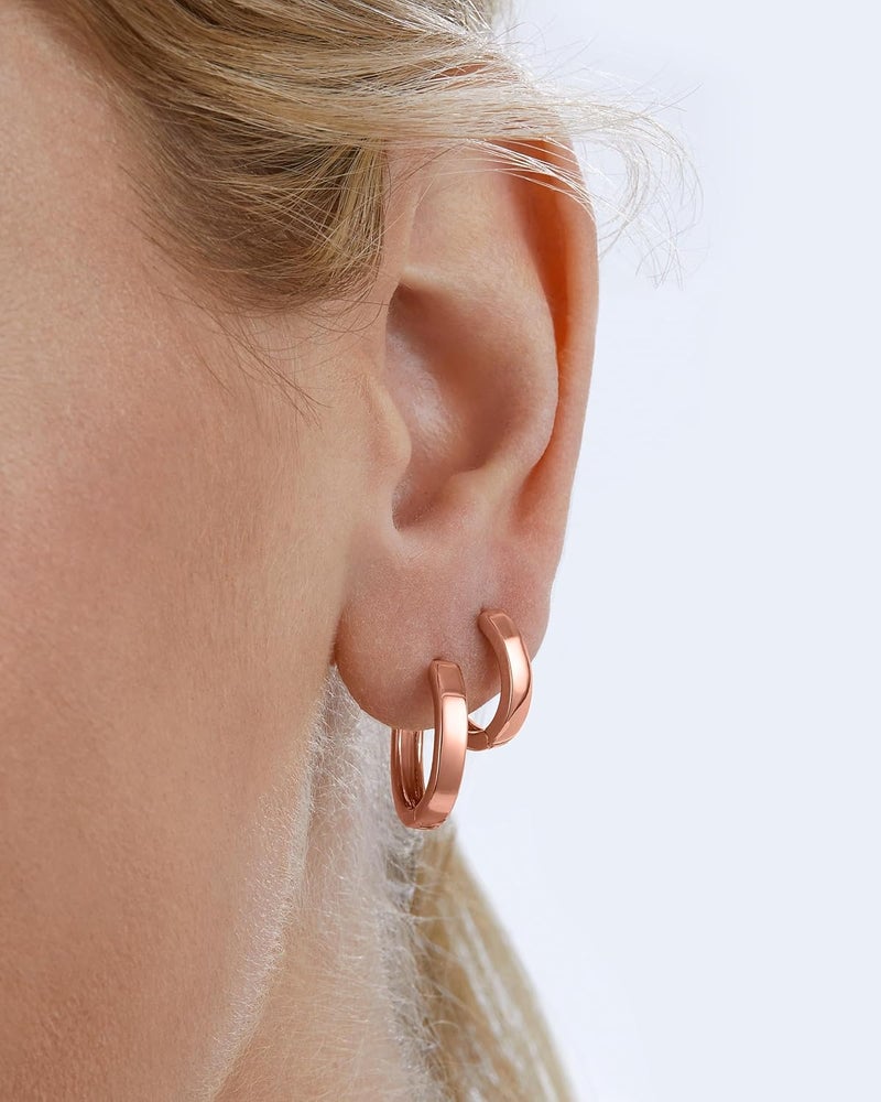 MILLA 14k Gold Huggie Earrings or Sterling Silver Huggie Earrings for Women Multipack & Individuals - Ear Huggers Earrings for Women Trendy Y2K Earrings, Preppy Earrings - Lightweight & Hypoallergenic - Image 4