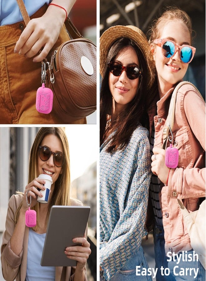 Lerobo for Airpods 4 Case Cover, Cute Flower Engraved Silicone Case for Airpods 4, Full Protective Shockproof Anti-dust Case Cover with Cleaner Kit Compatible with Apple Airpods 4 Case, Rose Pink - Image 3