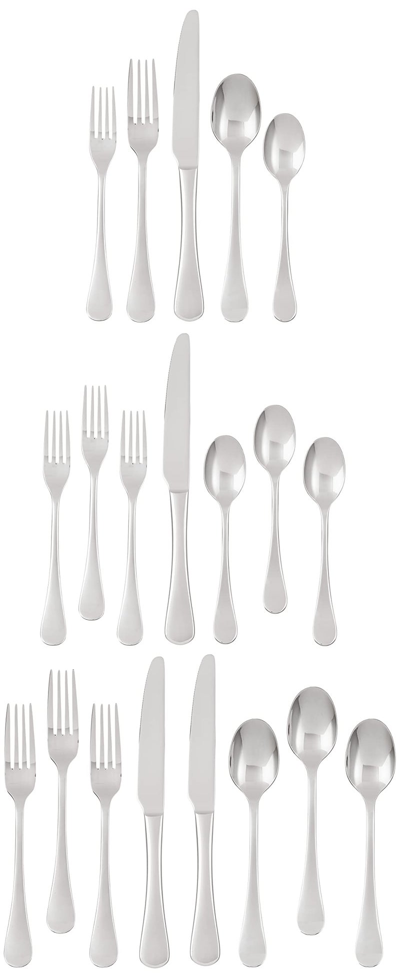 Ginkgo International Varberg 20-Piece Stainless Steel Flatware Place Setting, Service for 4 - Image 2