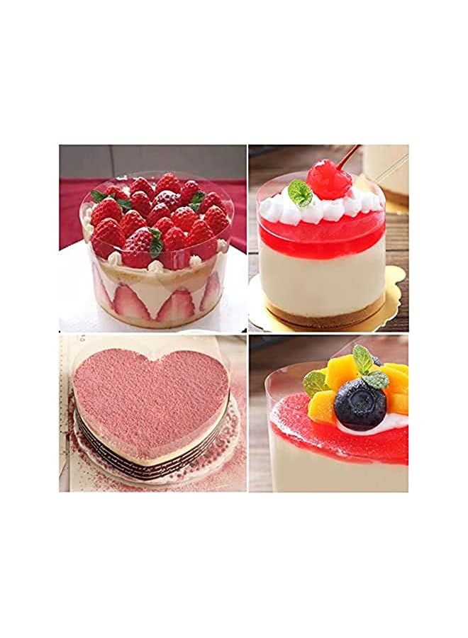 Raxoom Cake Collar Baking Mousse Surrounding Edge Packaging Wrapping Tape Clear Acetate Strips Transparent Acetate Roll Mousse Cake Collar for Chocolate Mousse Baking Cake Decorating 2 Roll - Image 3