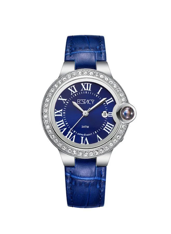 إكستاسي Women's Leather Analog Watch E22504-SLNN - 33*38.4 mm