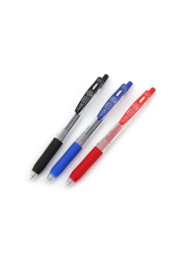 ZEBRA 3-Piece Sarasa Clip Gel Ink Rollerball Pen 0.5mm Multicolor - Image 2